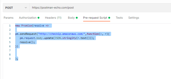 Asynchronous Pre-Request script in #Postman | Network Programming in .NET